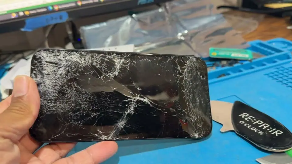 iPhone repair on the iHammy bench